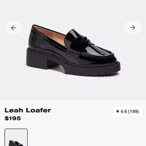 Coach Leah Black Loafer NEW IN BOX
